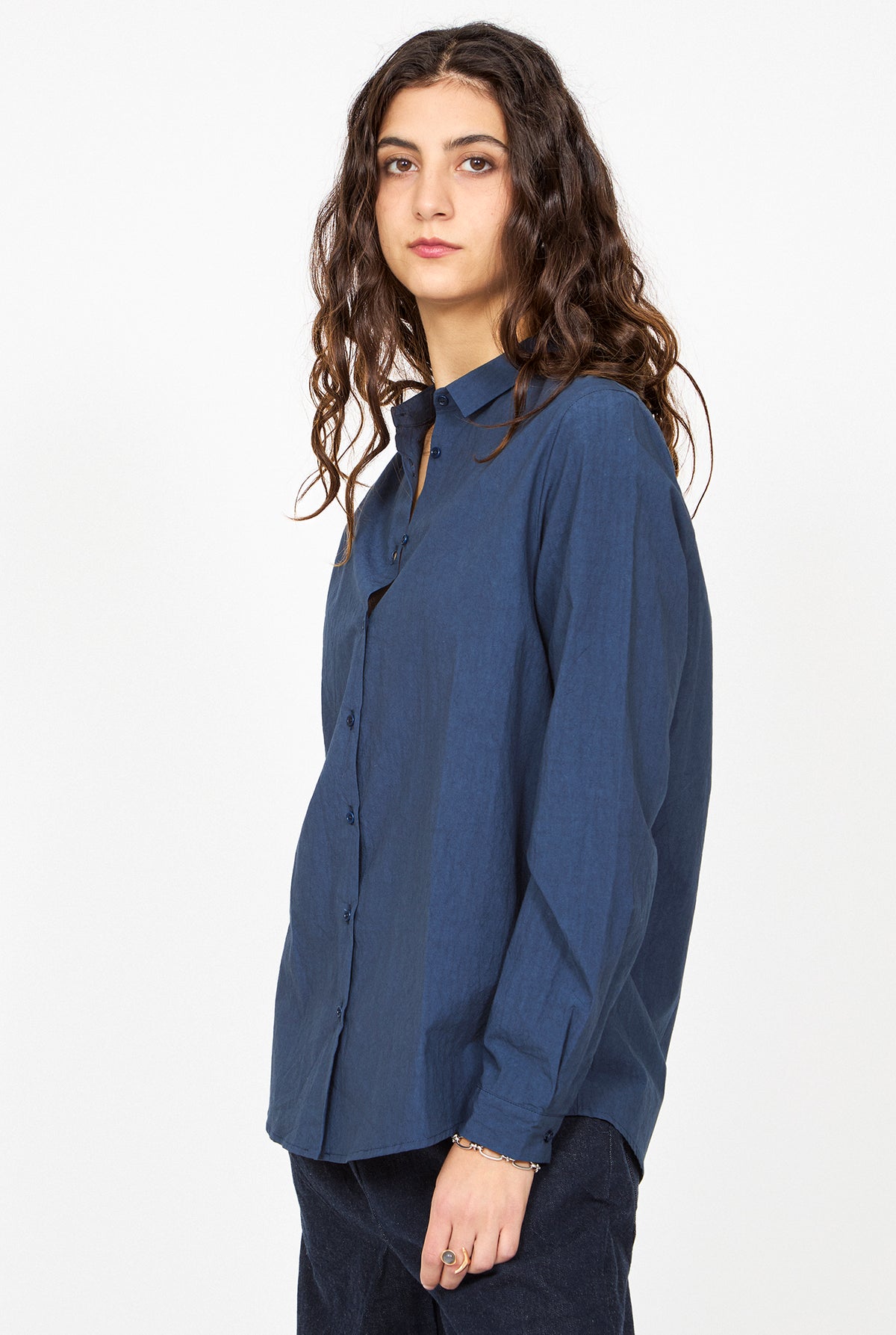 apuntob Soft Blue Button Up
