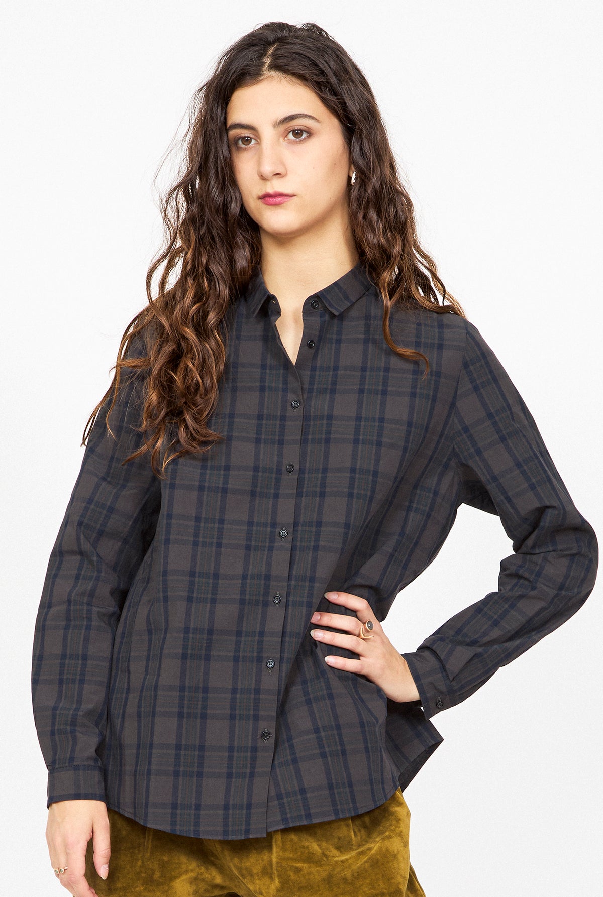 apuntob Anthracite Grey Button Up