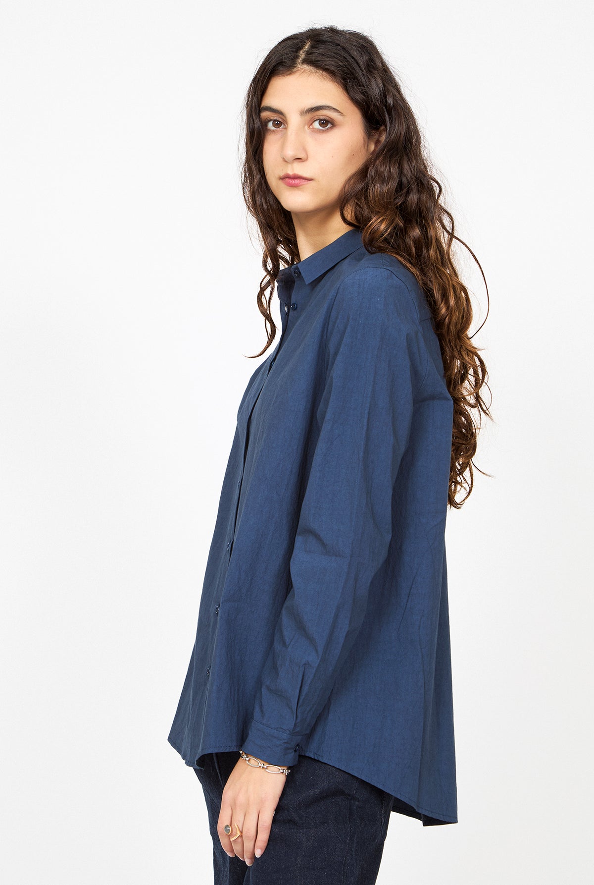 apuntob Soft Blue Button Up